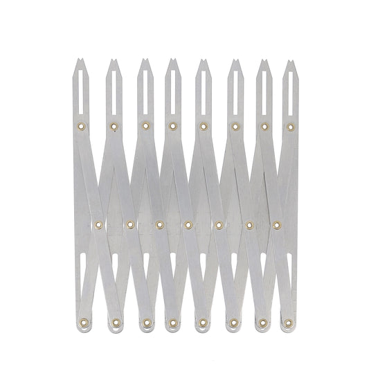 BUTTONS EXPANDING GAUGE-Silver - 16x8CM - Blister