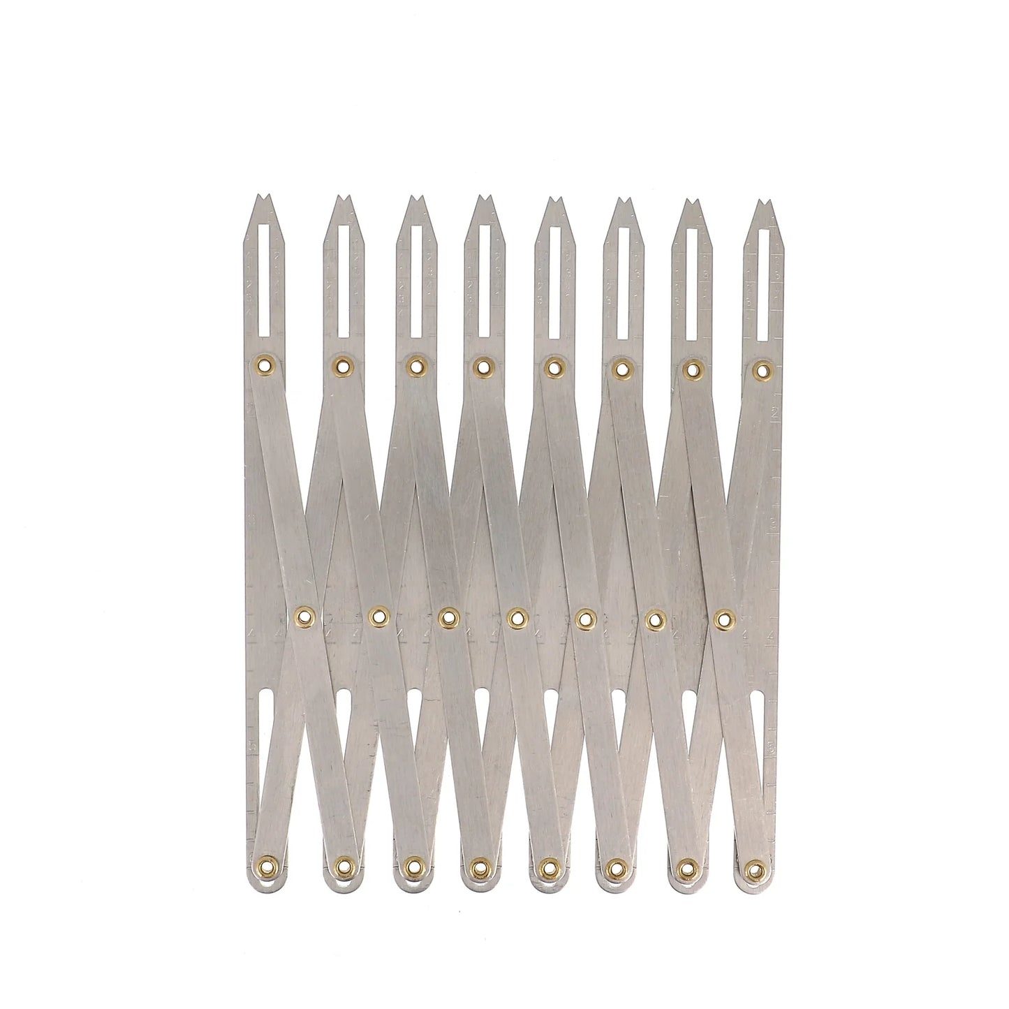 BUTTONS EXPANDING GAUGE-Silver - 16x8CM - Blister