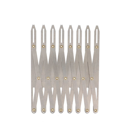 BUTTONS EXPANDING GAUGE-Silver - 16x8CM - Blister
