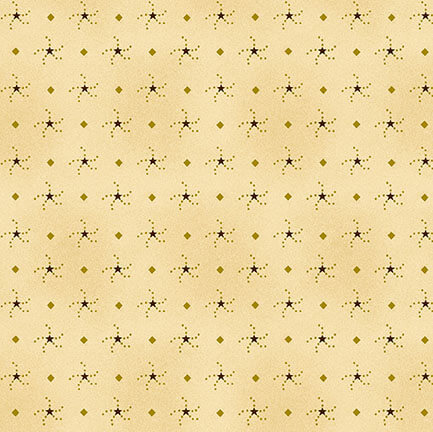 6557-44 BUTTER CHURN BASICS BEIGE STAR DOTS