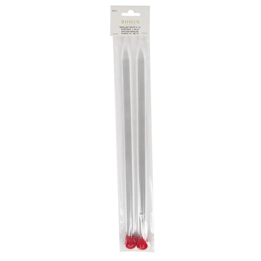 PLAST.KNITTING NEEDLES 35CM SZ12
