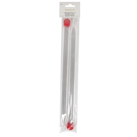 PLAST.KNITTING NEEDLES 35CM SZ15