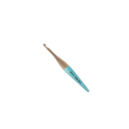 CROCHET HOOK WOOD-N°5.5-US I/9-Turquoise-blister x1