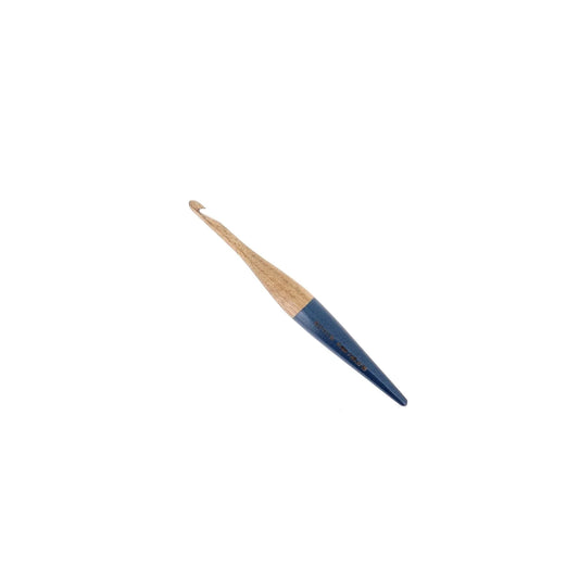 CROCHET HOOK WOOD-N°6-US J/10-Dark Blue-blister x1