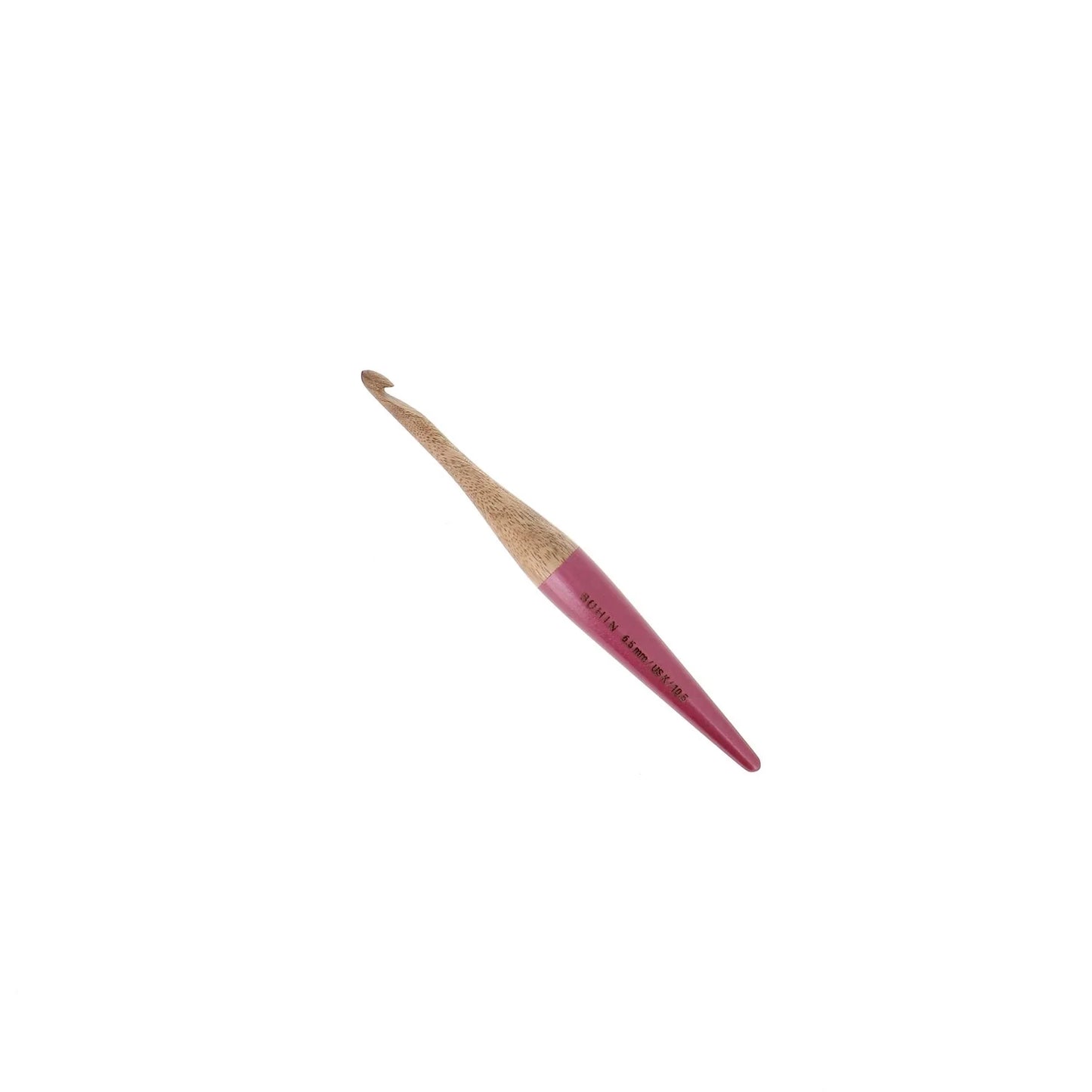 CROCHET HOOK WOOD-N°6.5-US K/10.5-Fuchsia-blister x1