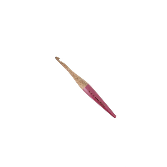 CROCHET HOOK WOOD-N°6.5-US K/10.5-Fuchsia-blister x1