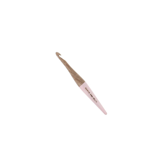 CROCHET HOOK WOOD-N°8-US L/11-Pink-blister x1