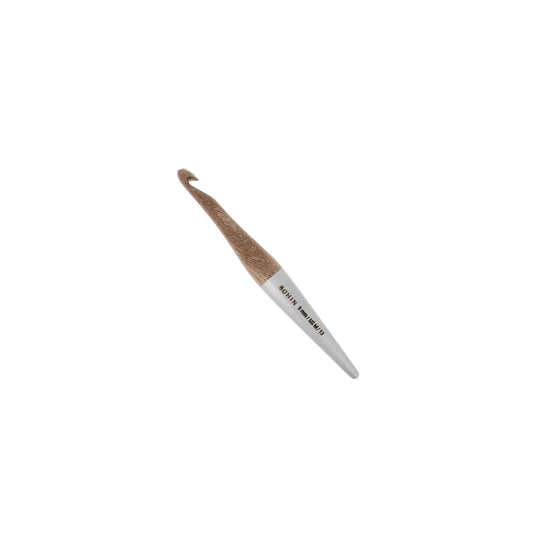 CROCHET HOOK WOOD-N°9-US M/13-Silver-blister x1