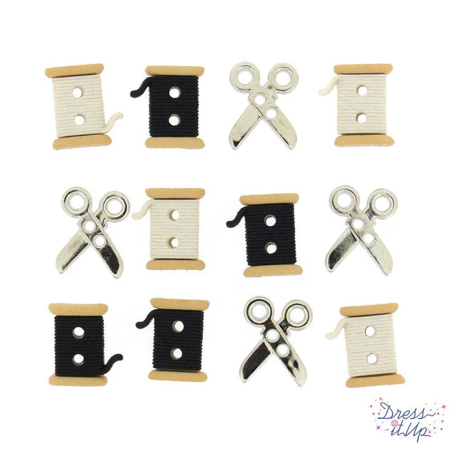 6942 SEW CUTE SPOOL AND SCISSORS