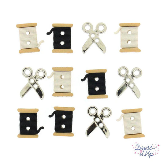 6942 SEW CUTE SPOOL AND SCISSORS