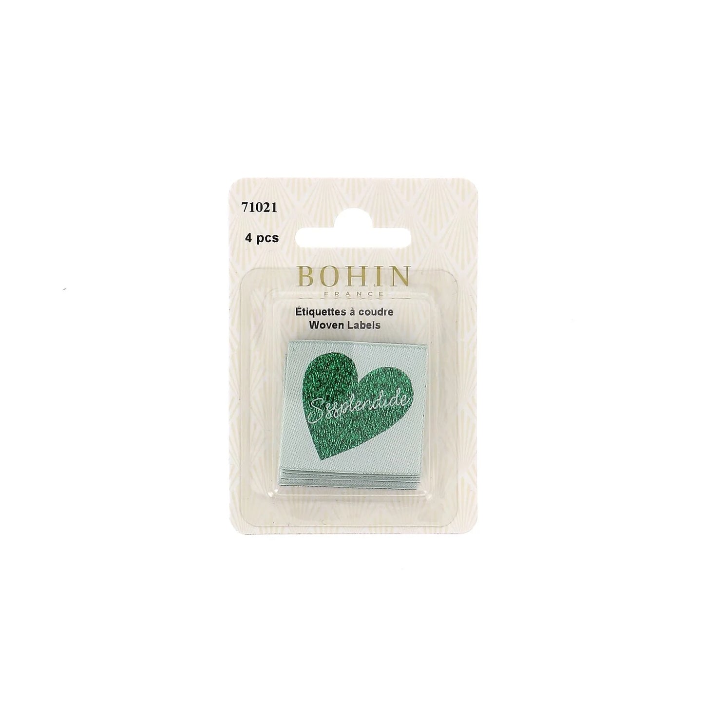 SEW-ON WOVEN LABEL - SPLENDIDE - BLISTER X 4