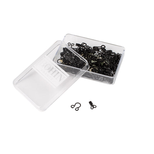 HOOKS/EYES ASSORTED BLK 48 pcs