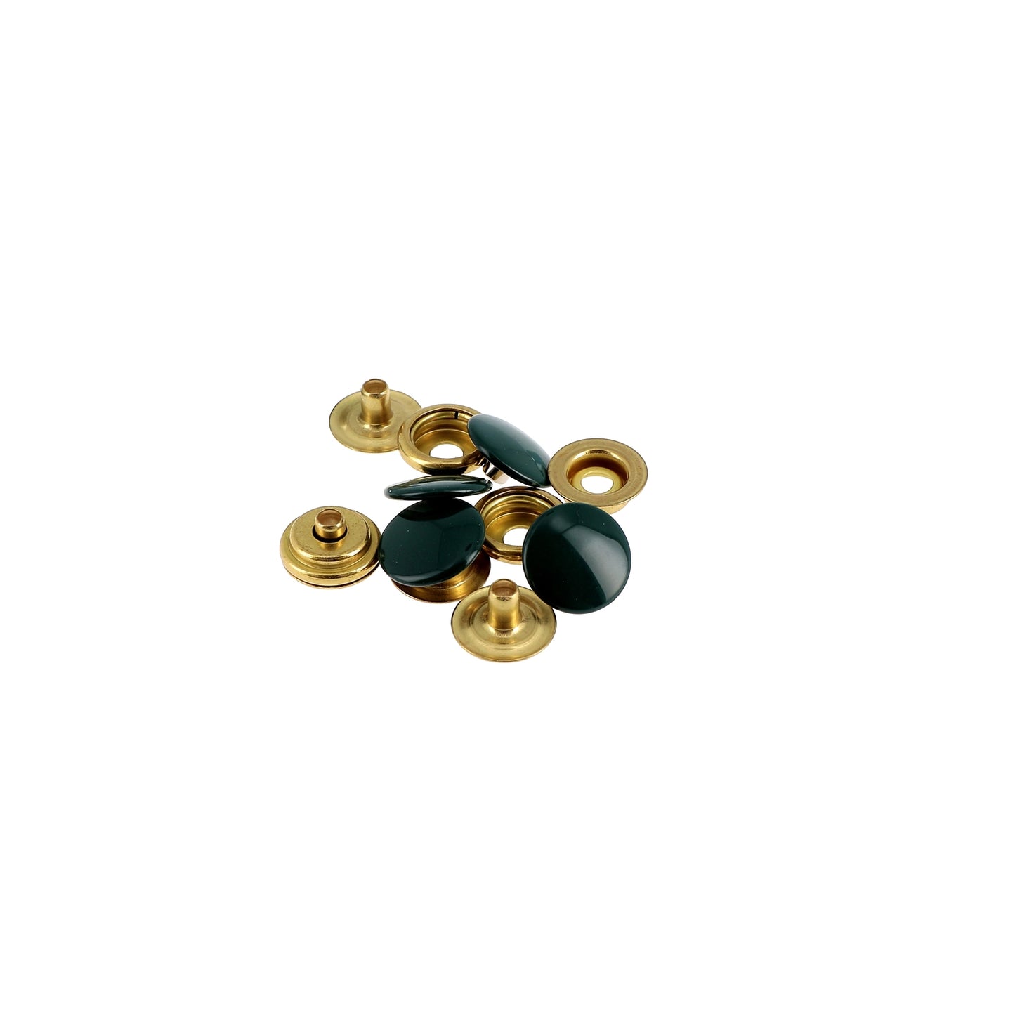 NON SEW FASTENERS MEDIUM FABRIC 14MM GREEN REFILL
