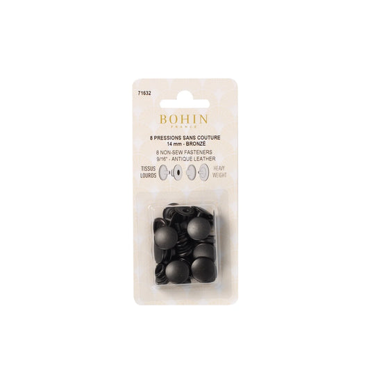 NON SEW FASTENERS HEAVY FABRIC 14 MM BRONZ REFILL