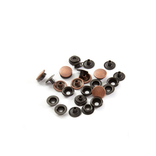 NON SEW FASTENERS HEAVY FABRIC 14MM OLDCOPPER REFILL