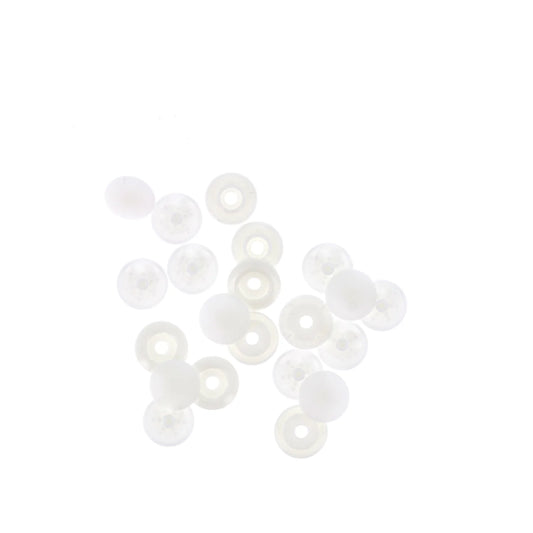 "FINGER SNAP" BUTTON 9mm 3/8" WHITE Blistx8