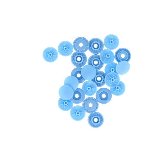 "FINGER SNAP" BUTTON 9mm 3/8" SKY BLUE Blistx8