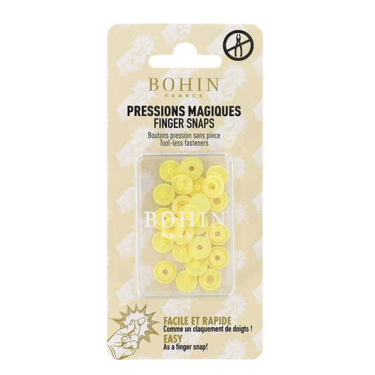"FINGER SNAP" BUTTON 9mm 3/8" YELLOW Blistx8
