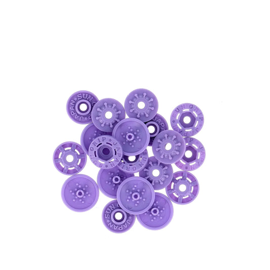 "FINGER SNAP" BUTTON 13mm 1/2" MAUVE Blistx8