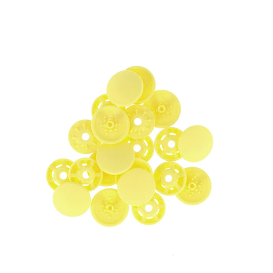 "FINGER SNAP" BUTTON 13mm 1/2" YELLOW Blistx8