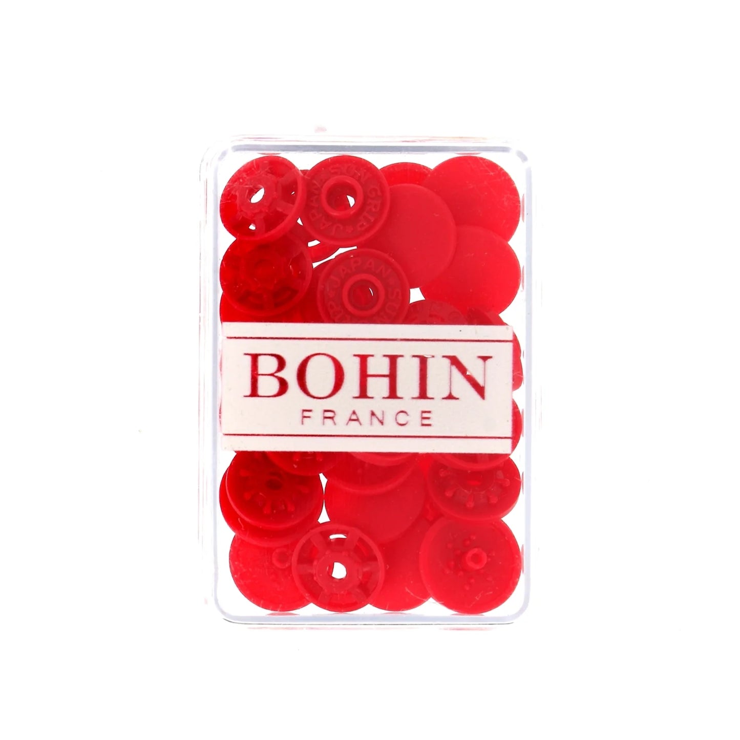 "FINGER SNAP" BUTTON 13mm 1/2" RED Blistx8