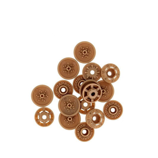 "FINGER SNAP" BUTTON 13mm 1/2" BEIGE Blistx8