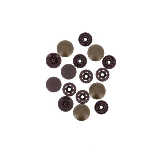 FINGER SNAP BUTTON 14mm 1/2" COPPER Blister x4