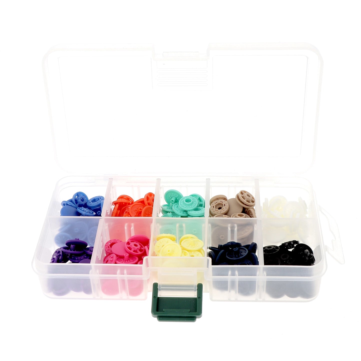 FINGER SNAP BUTTON 13mm 1/2"-BOX OF 80 assorted