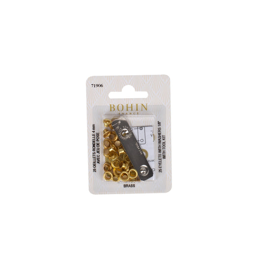 GROMMETS 4 MM GILTED + TOOL