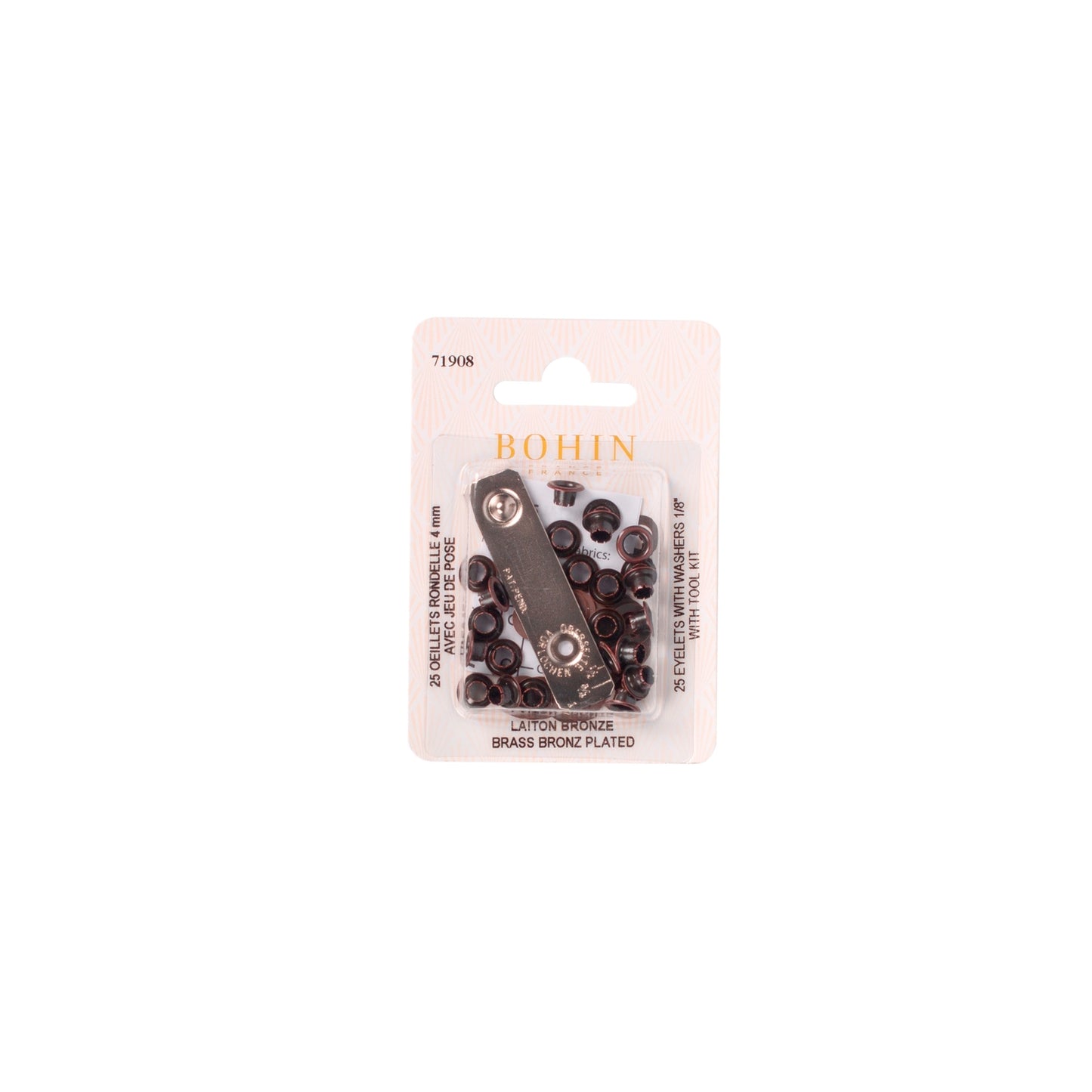 GROMMETS 4 MM BRONZ + TOOL