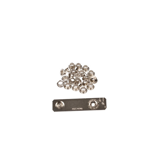 EYELETS SILVER +TOOL 4 MM BLI 25