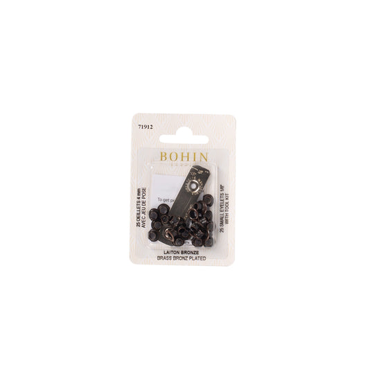 EYELETS BRONZ +TOOL 4 MM BLI 25