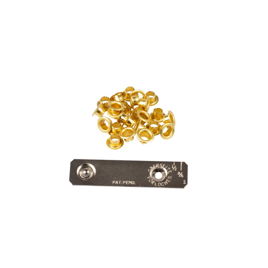 EYELETS GILTED +TOOL 4 MM BLI 25
