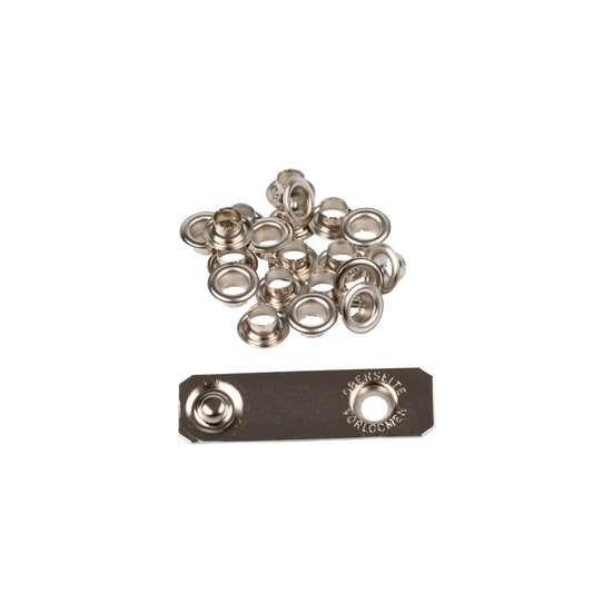 EYELETS 1/4" + TOOL SILVER BLI 20