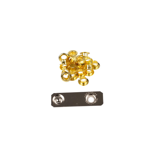 EYELETS 1/4" + TOOL GILTED BLI 20
