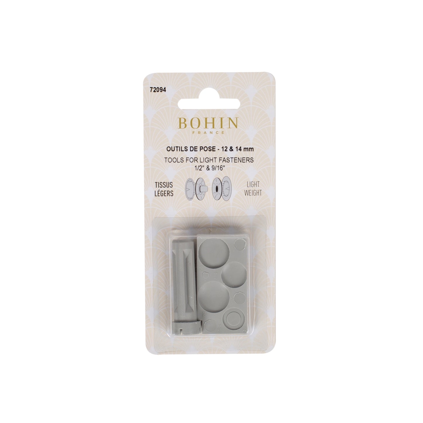 TOOL FOR NON SEW FASTENERS LIGHT FABRIC