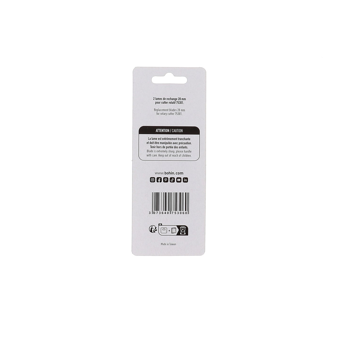 ROTARY SPARE BLADES 28mm-Blister of 2