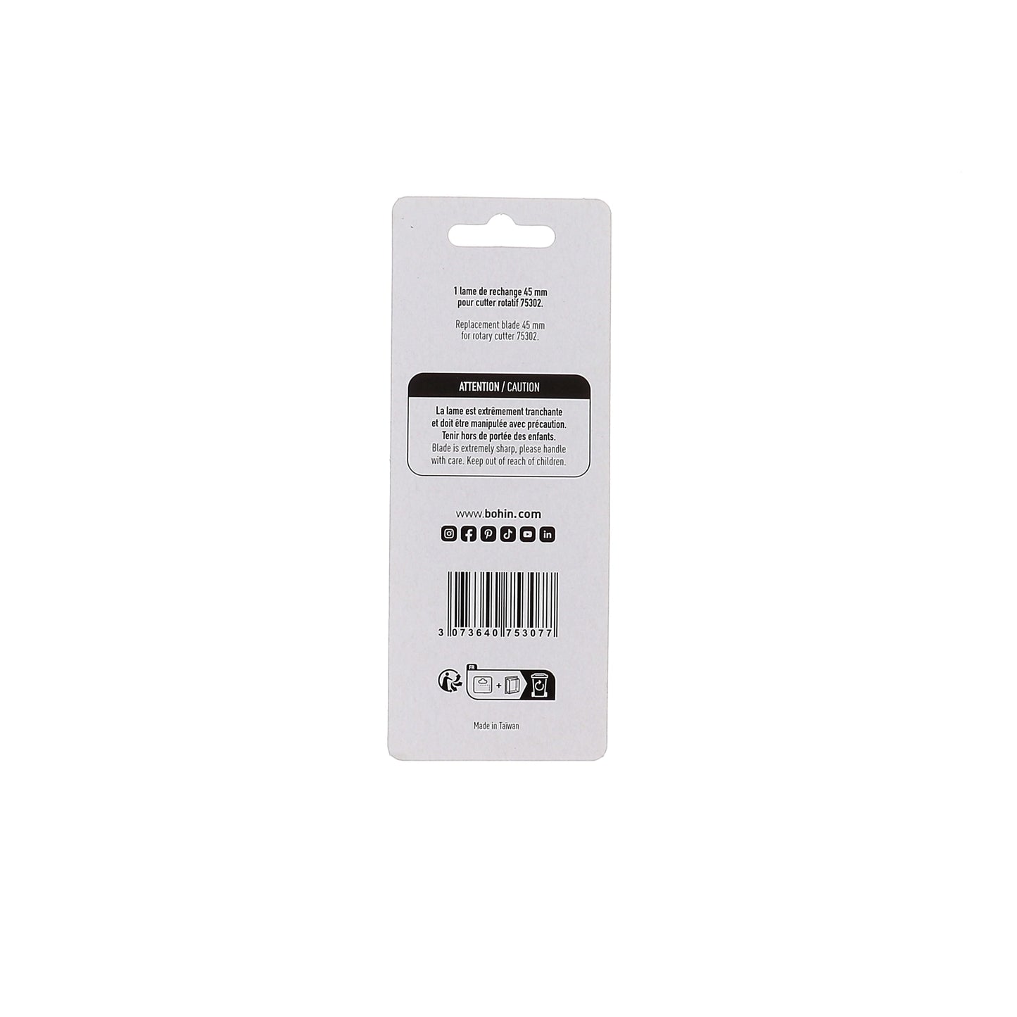 ROTARY SPARE BLADES 45mm - Blister of 1