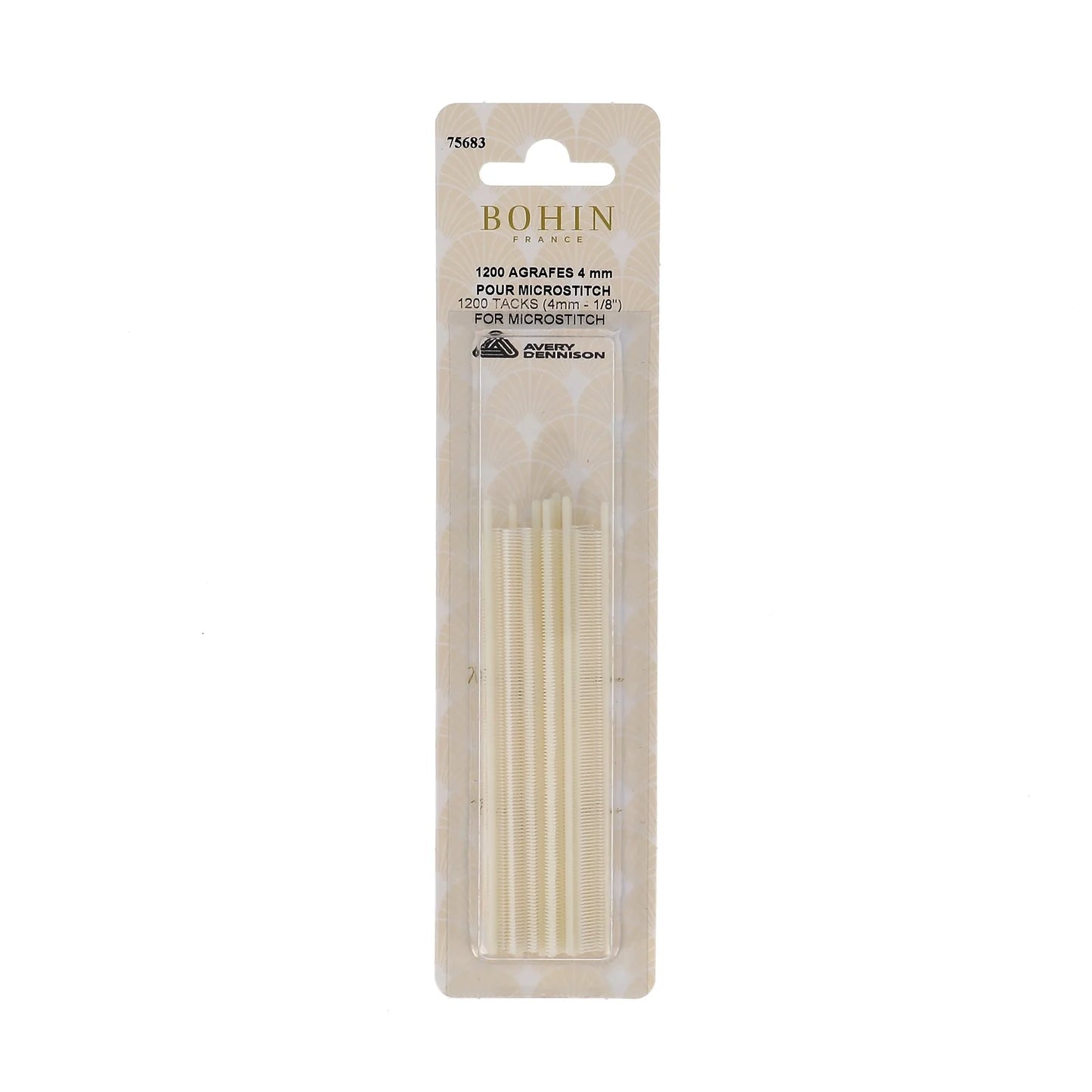MICROSTITCH TACKS 4mm Wht x1200