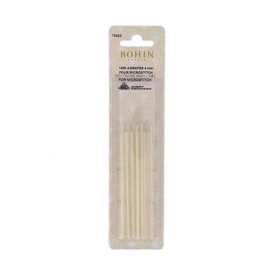 MICROSTITCH TACKS 4mm Wht x1200