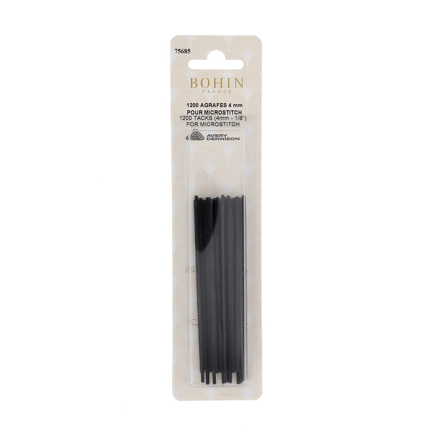 MICROSTITCH TACKS 4mm Blk x1200