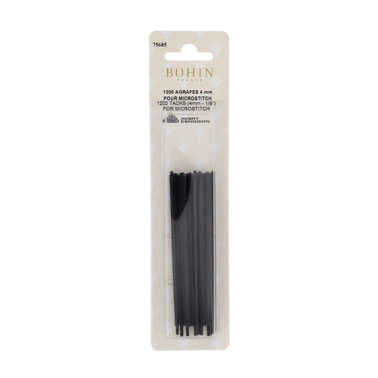 MICROSTITCH TACKS 4mm Blk x1200