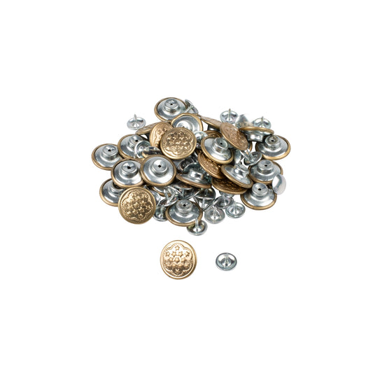 JEANS SNAPS - 14mm - SILVER x100