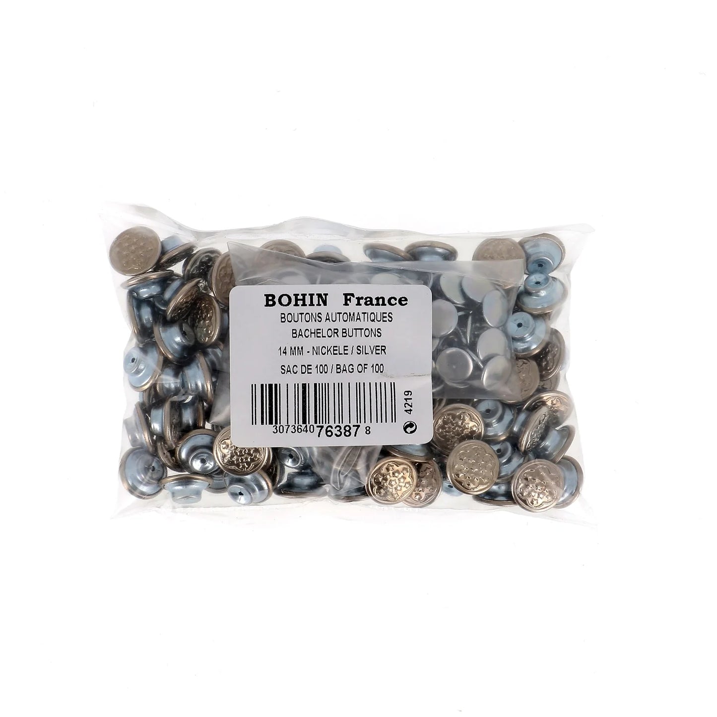 JEANS SNAPS - 14mm - SILVER x100
