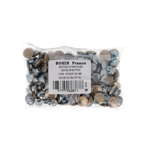 JEANS SNAPS - 14mm - SILVER x100