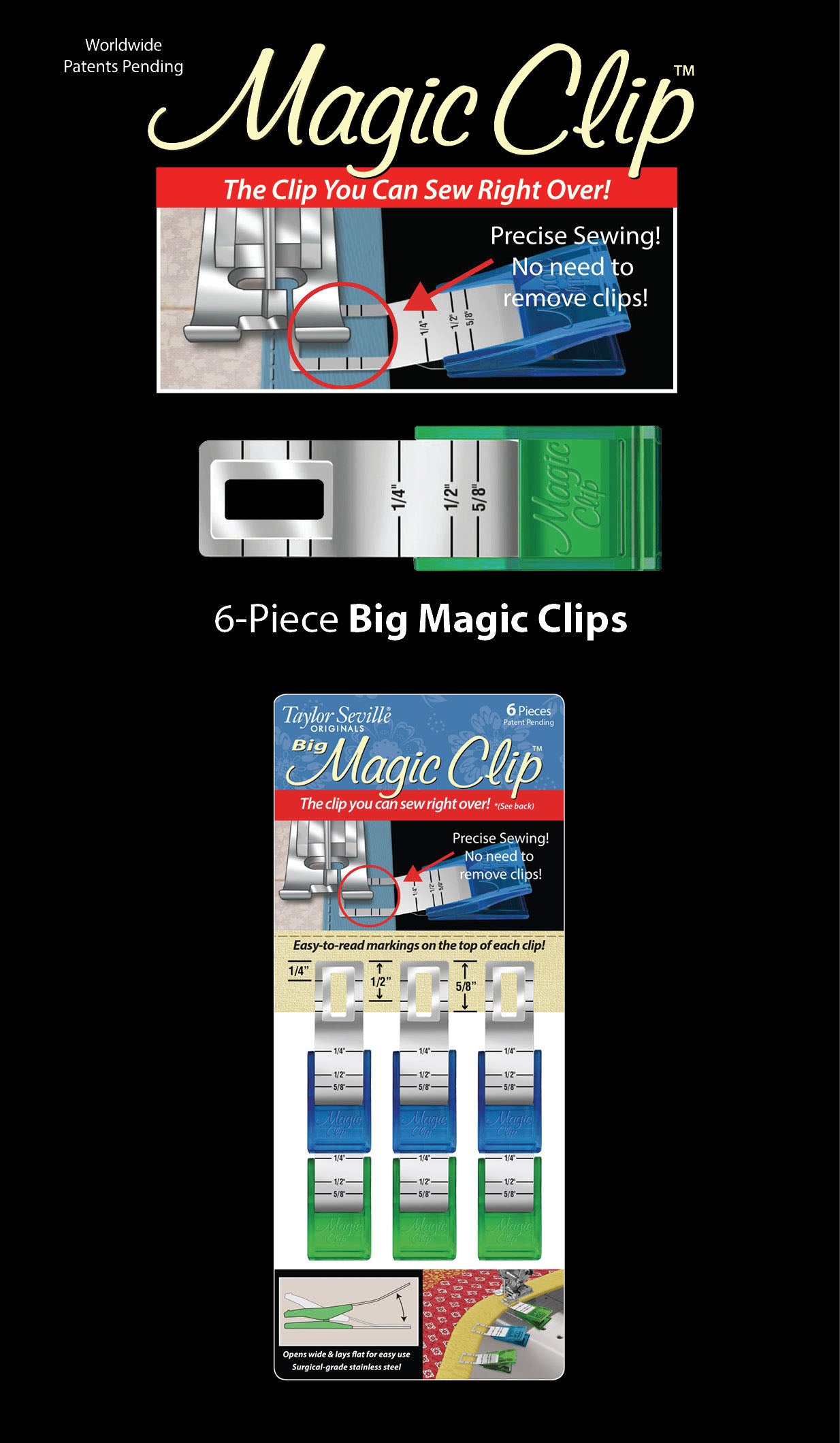 Magic Clip Big 6pc