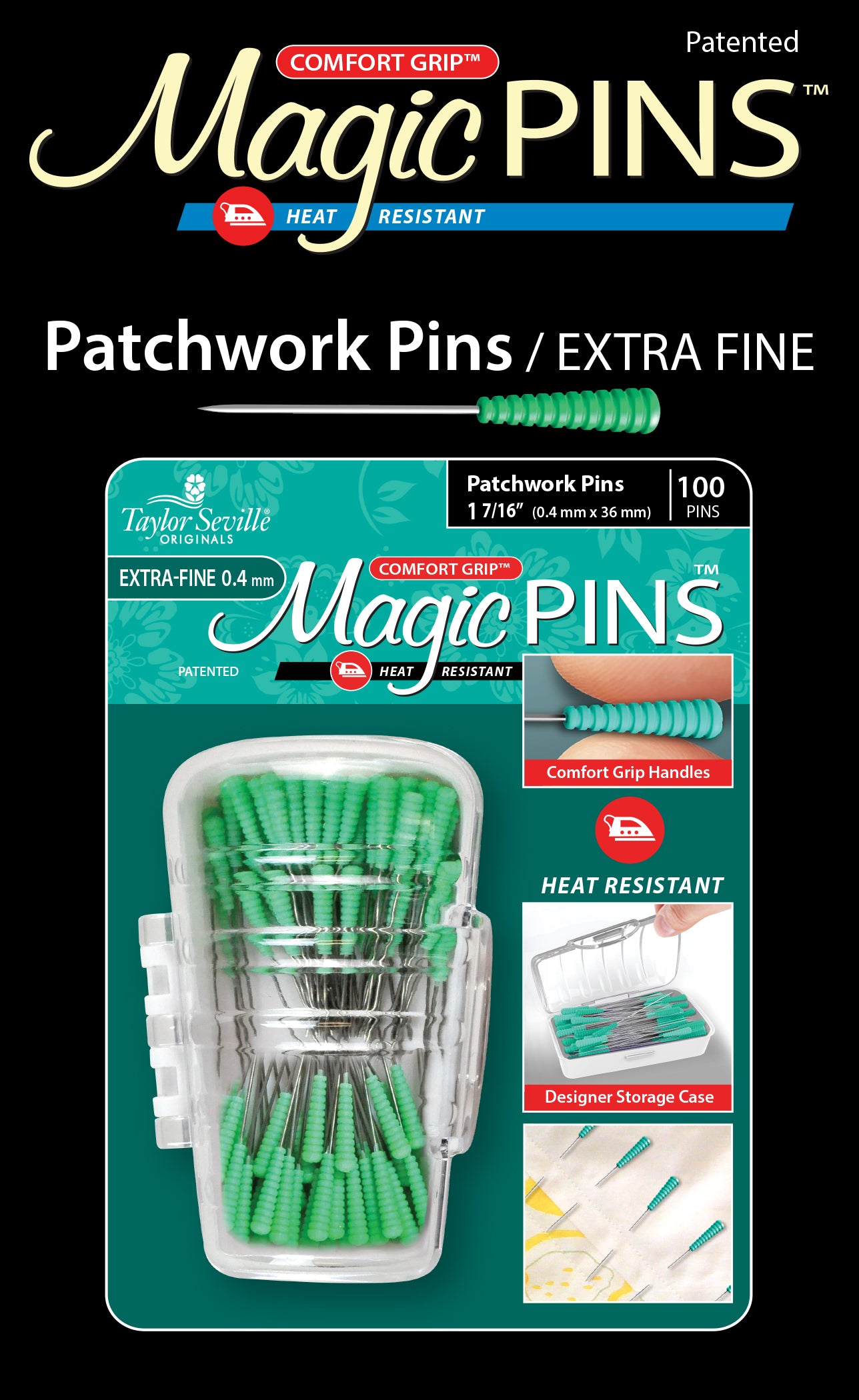 Magic Pins Patchwork EXTRA FINE 100 pc
