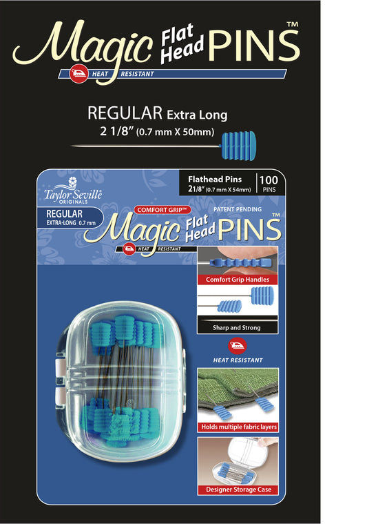 Magic Pins Flat head QUILTING REG 100PC