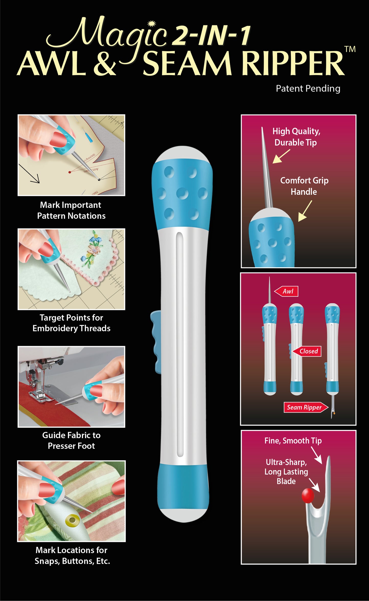 Magic 2 In 1 Awl & Seam Ripper