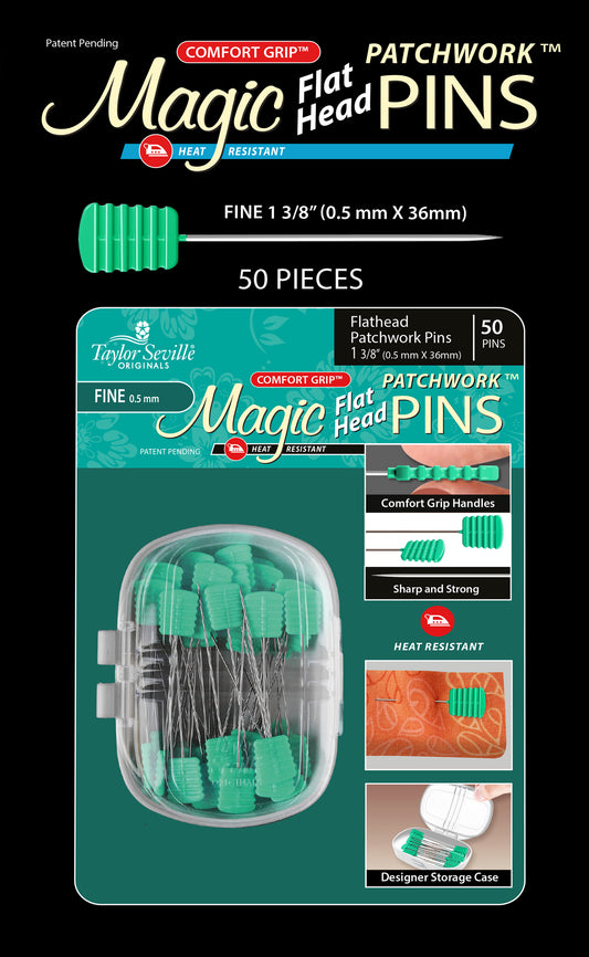 Magic Pins Flathead PATCHWORK FINE 50PC